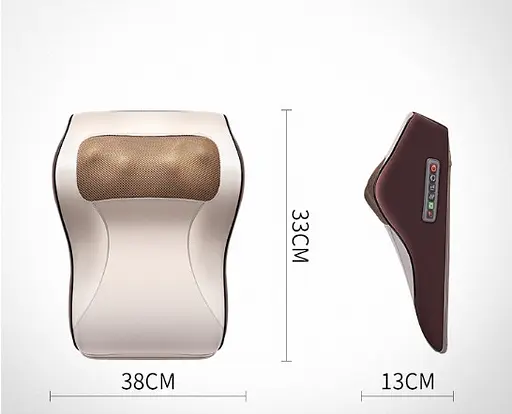 Массажная подушка Jinkairui R7-1 Mini Vibration Массажер для шеи и спины (6 кнопок 16 пальцев) - фото 5