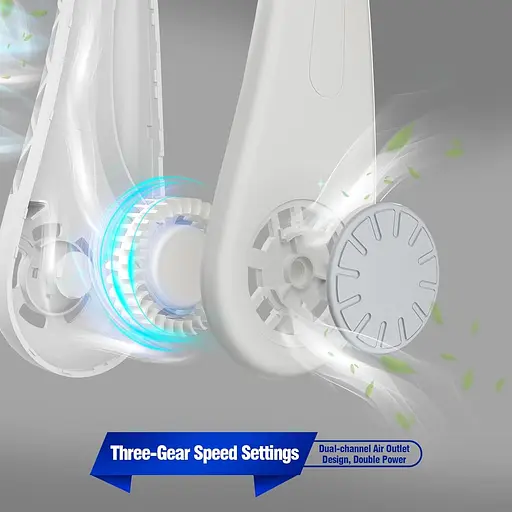 Портативный безлопастный шейный вентилятор NinetinGel USB - фото 2