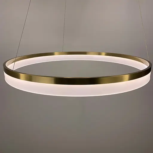 Современная круглая подвесная LED люстра в латунном каркасе Ст. M 2702 AB | Line F - фото 5