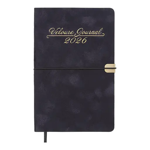 Еженедельник датирован Buromax Velour 2026 A5 черный (BM.2710-01)