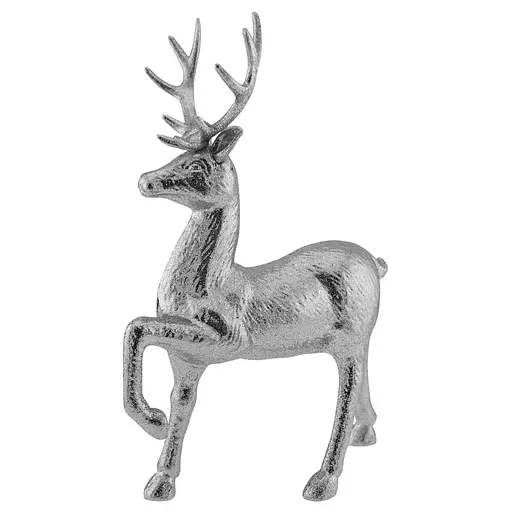 Елочная игрушка MIS LT Олень Благородный малый 11,5х5,5х16 см серебряный - фото 1
