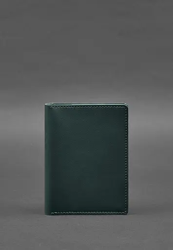 Кожаная обложка-органайзер для документов 6.1 зеленый краст - фото 2