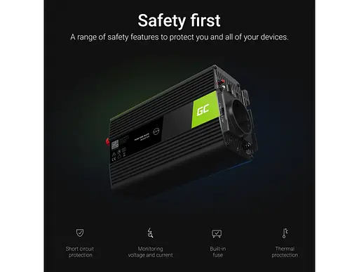 Перетворювач напруги інвертор Green Cell 12 V на 230 V 150 W / 3000 W - фото 5