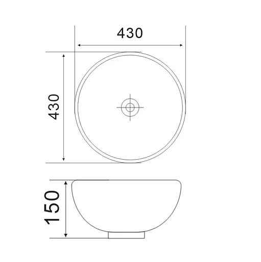 Умивальник накладний Mixxus Premium Ellipse-0205 430x430x175 мм з переливом MP6530, Білий - фото 3