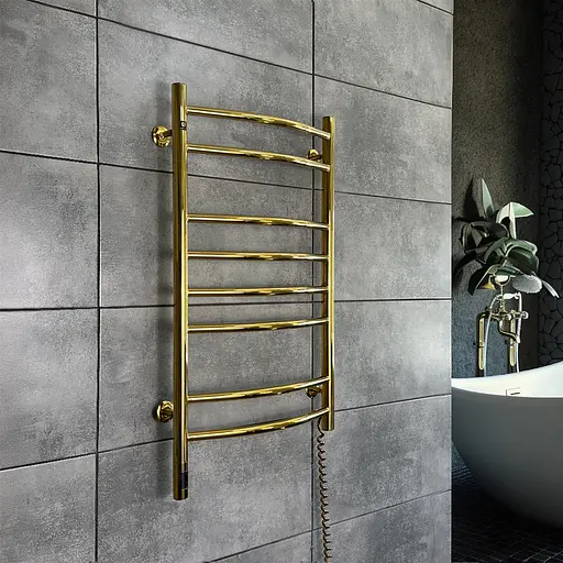 Электрический полотенцесушитель Navin Камелия 480x800 Sensor, золото, правая 12-112033-4880, Золотой, Правое, Электронный - фото 2