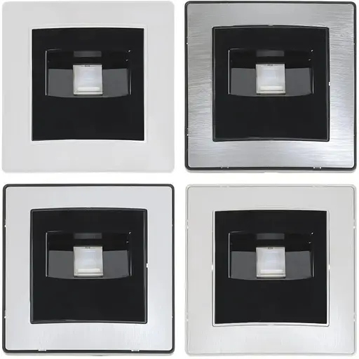 Розетка комп'ютерна Brille чорна RB-1PC (42-023) - фото 3