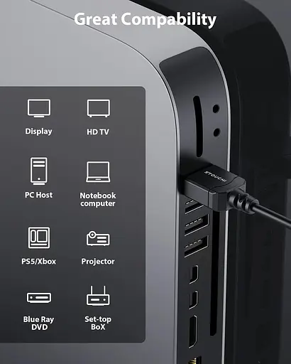 Ультратонкий кабель HDMI 2.1 8K 0,5 м, кабель Stouchi HDMI 2.1, надзвичайно гнучкий кабель 8K HDMI, підтримка 10K 8K120 4K120 144 - фото 4