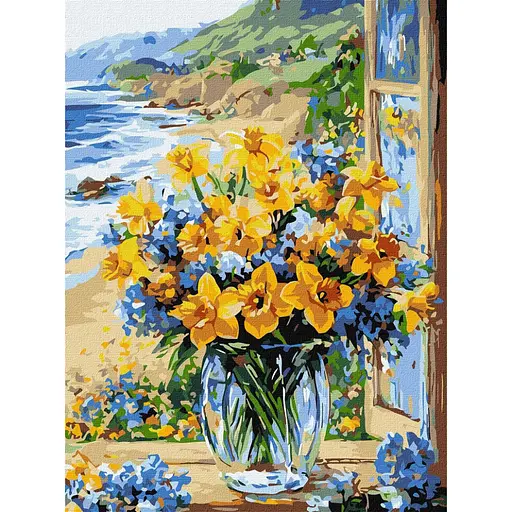 Картина по номерам "Квіткове узбережжя" ©art_selena_ua KHO3301, 30х40 см