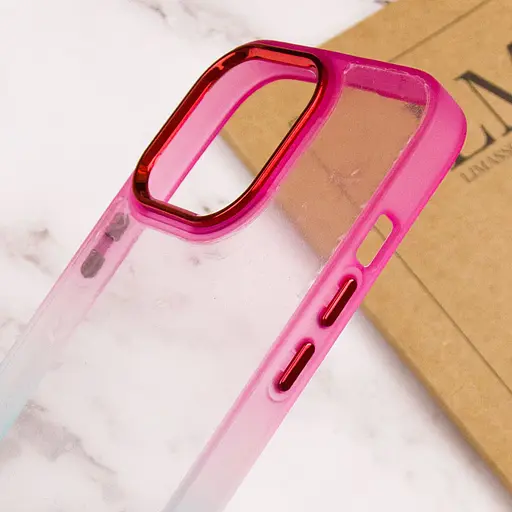 Чехол Epik TPU+PC Fresh sip series для Apple iPhone 13 Pro 6.1 Бирюзовый/Розовый - фото 4
