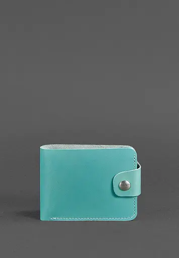 Женское кожаное портмоне 4.3 бирюзовое - фото 2