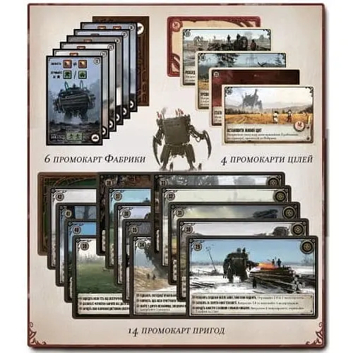 Аксесуар Планета Ігор Коса повний набір промо карток Scythe All promo cards 24 шт. укр. (GKCH005-2)