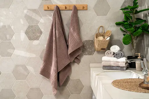 Набор полотенец махровых Ardesto Lotus 50х90 см 70х140 см 2 шт. 100% хлопок какао (ART2357CA)  - фото 8