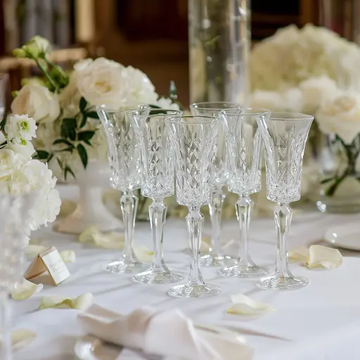 Набор бокалов для шампанского TS Kitchen под хрусталь 6 штук 150 мл прозрачный HP4156