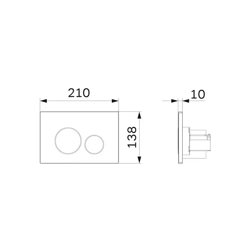 Клавіша для інсталяції Am.Pm Pro L пластик black matt I049038, Чорний матовий - фото 2