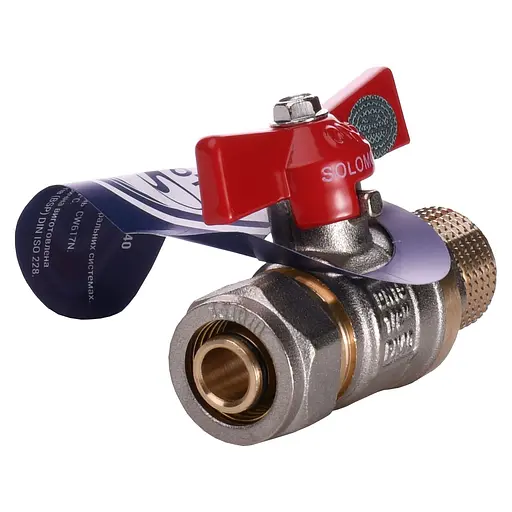 Кран кульовий Solomon 16х1/2″ B1183 зовнішня різьба - фото 2