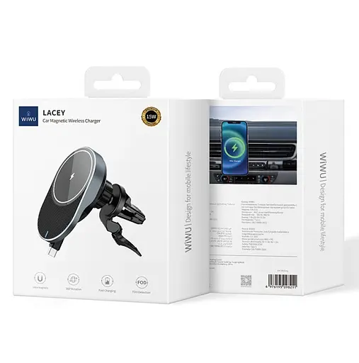 Холдер Wiwu CH-315 Car Mount CH-315 Чорний - фото 2