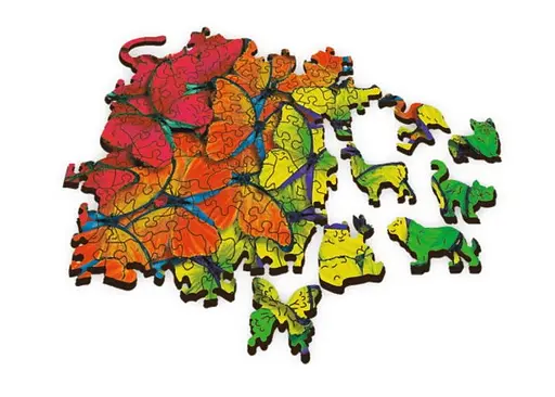 Пазл Trefl деревянный фигурный Цветные бабочки 500+1 эл. (20159) - фото 3