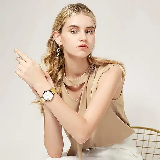 SHENGKE Мінімалістський жіночий годинник зі шкіряним ремінцем Ультратонкі Модні креативні водонепроникні - фото 4