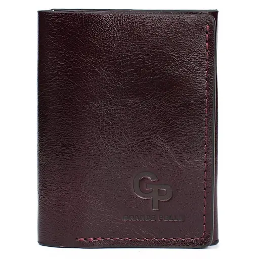 Небольшой женский кожаный кошелек Grande Pelle 8х10х2 см acs0032197 - фото 1