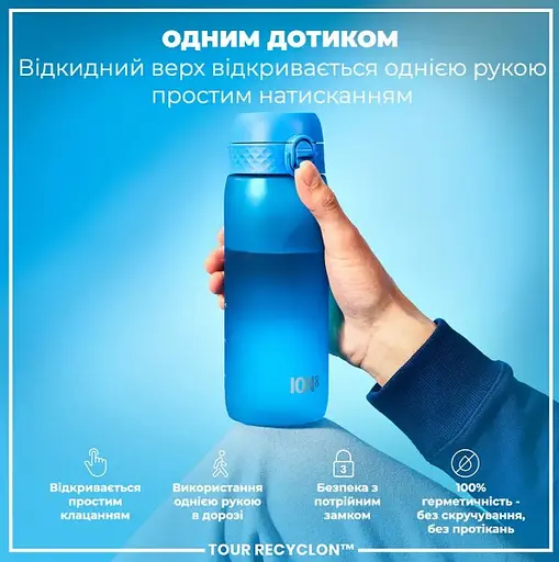 Пляшка для води ION8 750 мл (ЕКО пляшка) BPA Free Blue (I8RF750BLU) - фото 2