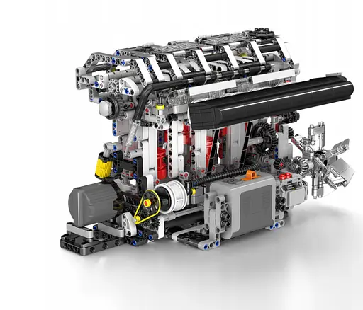 Конструктор двигун Mould King Technic L4 чотирициліндровий бензиновий L4 для дітей та дорослих  1897 деталей - фото 4