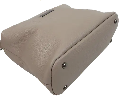 Женская кожаная сумка через плечо Borsacomoda бежевая sum0028735 - фото 8