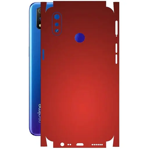 Защитная пленка StatusSKIN для Realme 3 Pro Корпус Винил красная матовая - фото 1