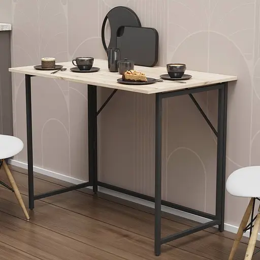 Стіл розкладний Моріс Ferrum-decor 750x1000x600 Чорний метал ДСП Дуб Сан-Марино 16 мм (FRD-104670)