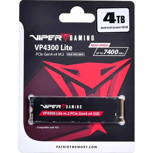 Накопитель SSD Patriot m.2 NVMe 4TB Viper VP4300 Lite (VP4300L4TBM28H) - фото 4