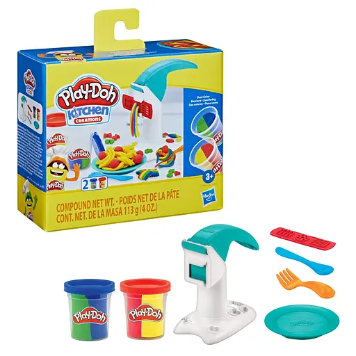 Набор для творчества Hasbro Play-Doh с лепочной массой Маленький кухонный набор Lil Noodle Playset (F3159_F3465)