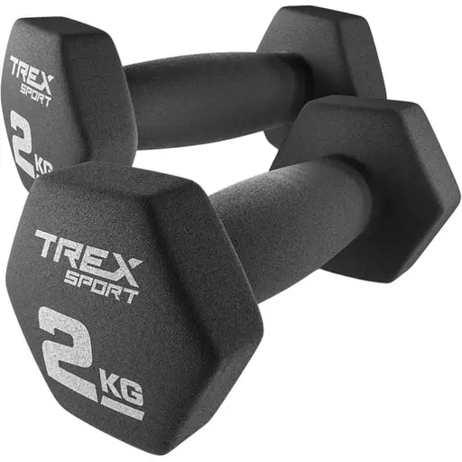 Гантелі для фітнесу Trex Sport неопренові TX-020VD 2x2кг - фото 1