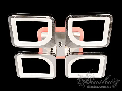 Світлодіодна люстра смарт світильник з пультом, хром, 80 Вт - фото 3