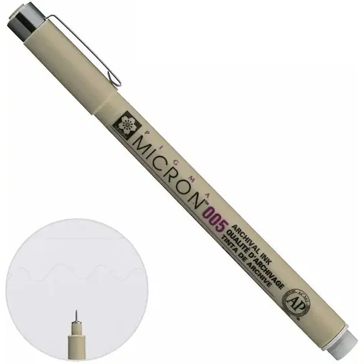 Лінер Pigma Micron (0.05) 0.2 мм Сірий Світлий Sakura - фото 1