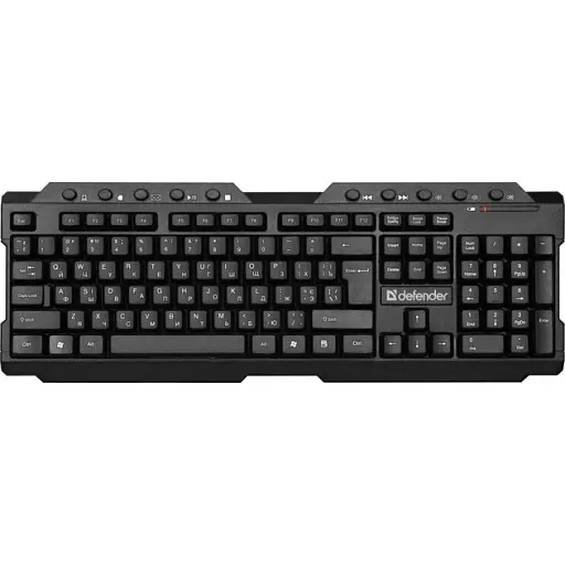 Клавиатура беспроводная Defender Element HB-195 (UKR), черный, USB, мембранная, 1xAA (45189) - фото 1
