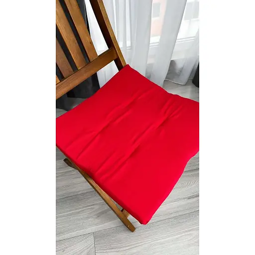 Водоотталкивающая подушка на стул Красный однотон (2 шт.) - фото 5