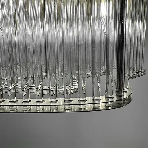 Вишукана золота люстра із скляними трубками Ø 77 см | Арт. 518-800А АВ | Line F - фото 2