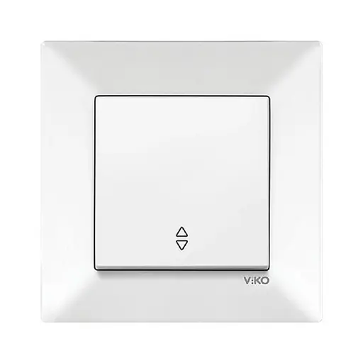 Выключатель 1-клавишный проходной VIKO Meridian белый (90970004-WH)