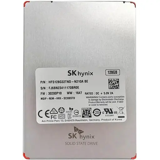 Накопичувач SSD SK Hynix 2.5 128GB (HFS128G32TND) RLC Б/В - фото 1
