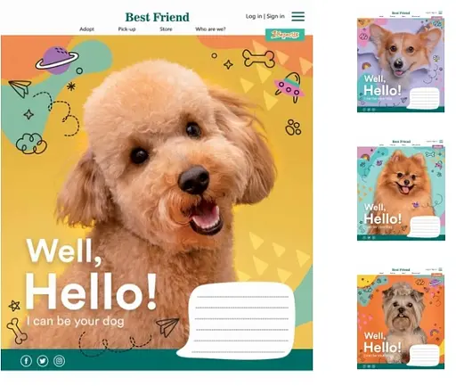 Зошити учнівські 18 аркушів лінія. 1В Well, Hello!, 25 шт. в упаковці