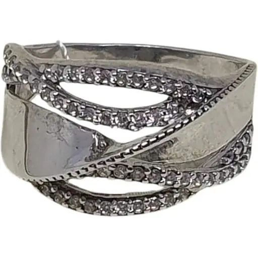 Серебряное кольцо Империя золота с фианитами. Артикул КВ1124С 17,5