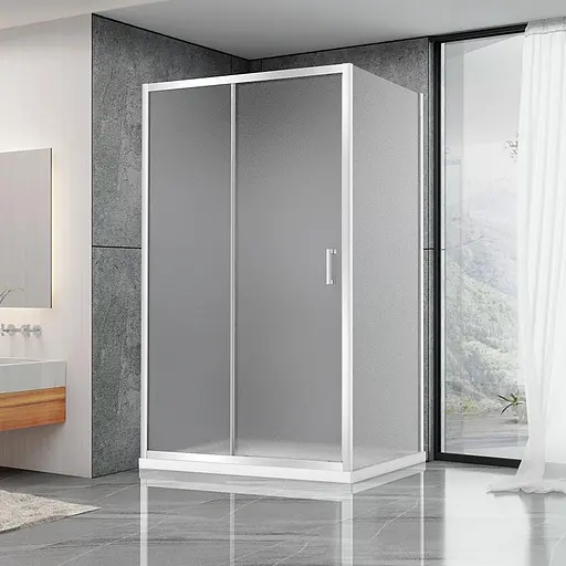 Душевая кабина Dusel A-515 120x80x190 шиншилла, Универсальная, матовый, хром, 120x80 - фото 1