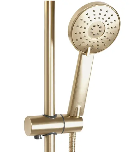 Душова система Rea Bliss brushed gold із термостатом REA-P8413, Золотий - фото 3