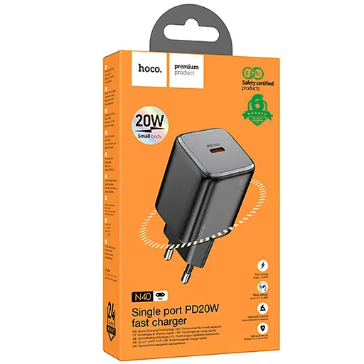 МЗП Hoco N40 Mighty PD20W (1USB-C) Black - фото 6