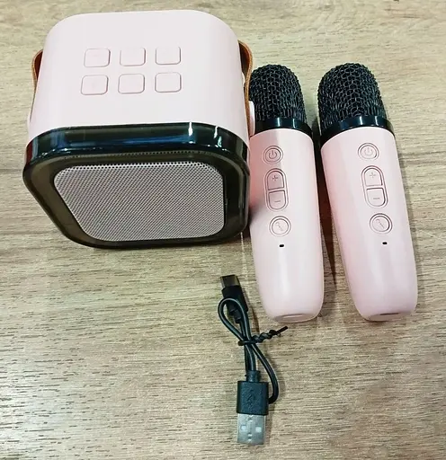 Детская портативная Bluetooth колонка с 2 микрофонами 10Вт с RGB подсветкой Мини караоке 2000mAh K12 - фото 10