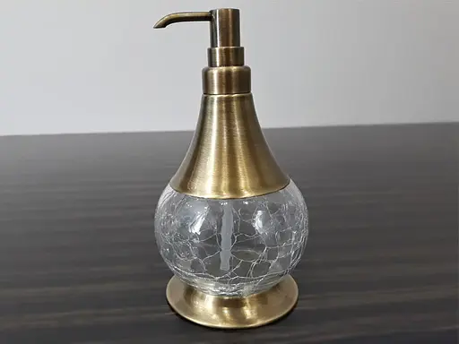 Дозатор для рідкого мила Kugu Freestand 630A, Бронза - фото 3