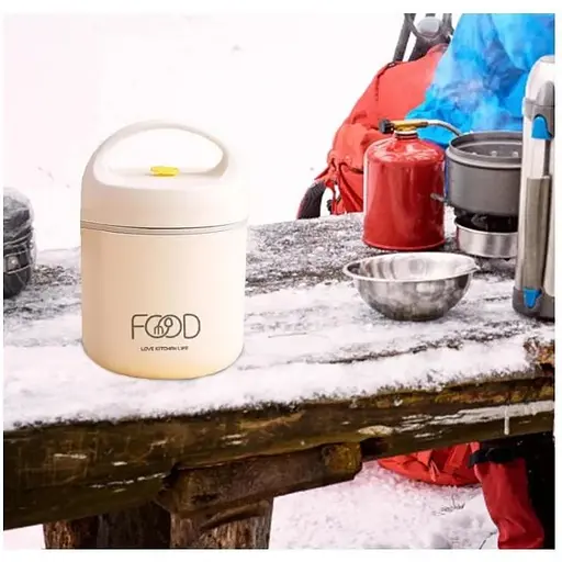 Термос для їжі - ланчбокс FOOD 0,49л харчовий термос з контейнером beije - фото 6