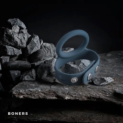 Эрекционное кольцо Boners Cock & Ball Strap L серый - фото 3