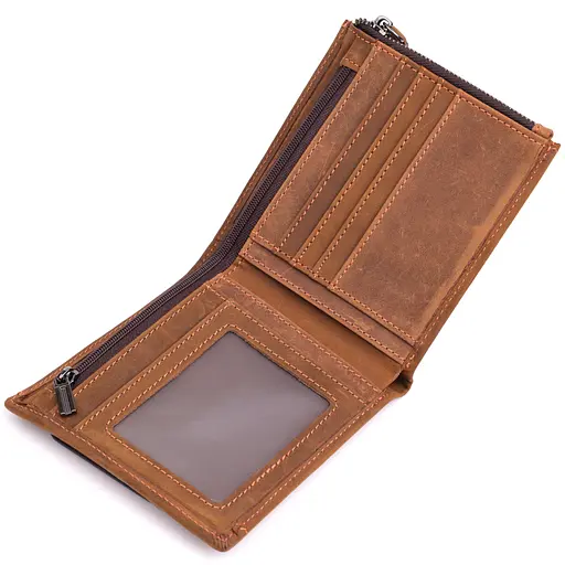 Гаманець для чоловіків із натуральної шкіри Vintage 12х11х2 см acs0029592 - фото 6