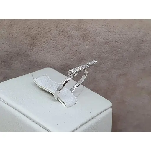 Срібне кільце Qvaliz з фіанітами. 901-00946 16 - фото 4