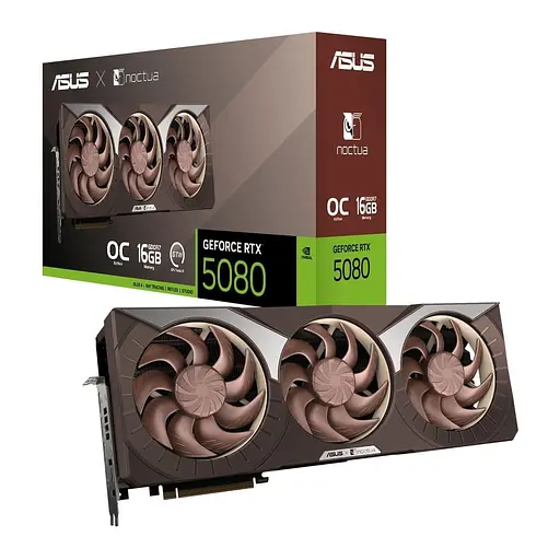Видеокарта ASUS RTX 5080 16GB Noctua OC (RTX5080-O16G-NOCTUA) (GDDR7, 256 bit, PCI-E v5.0 x16) - фото 12